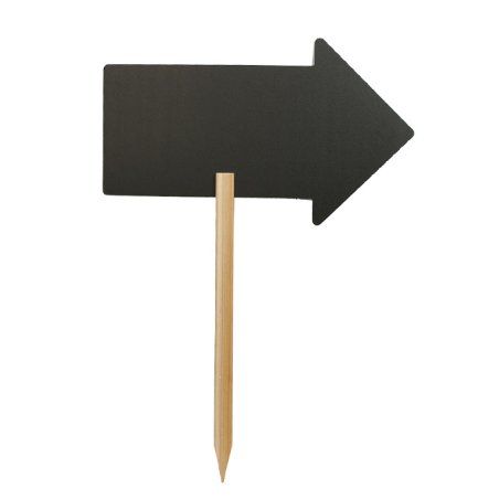 Securit FBS-ARROW tableau à craie et accessoires Noir Mélamine, Résine, Velcro