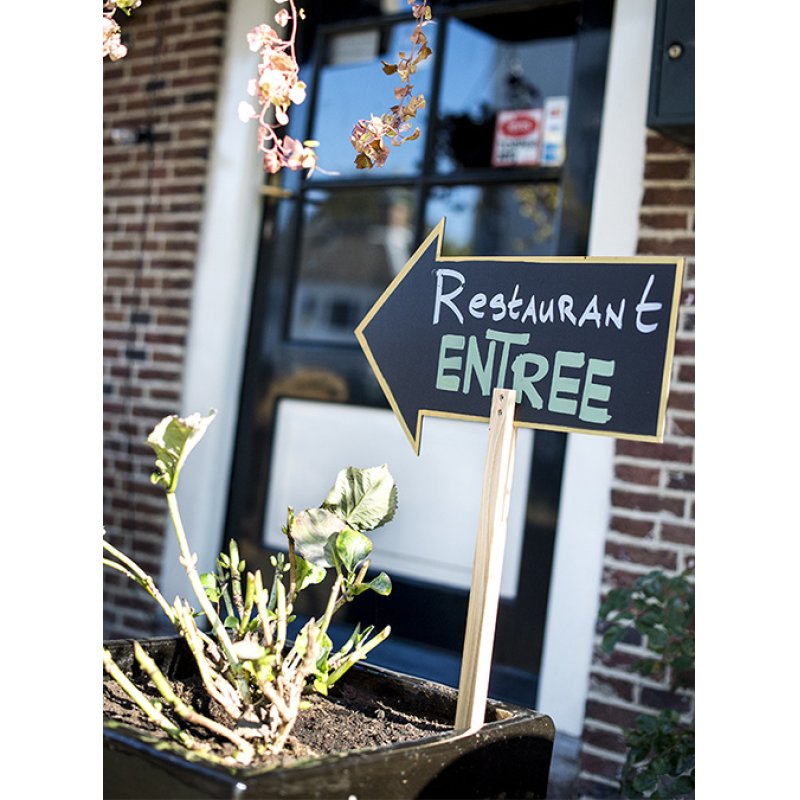 Securit FBS-ARROW chalk board Black Melamine, Resin, Velcro