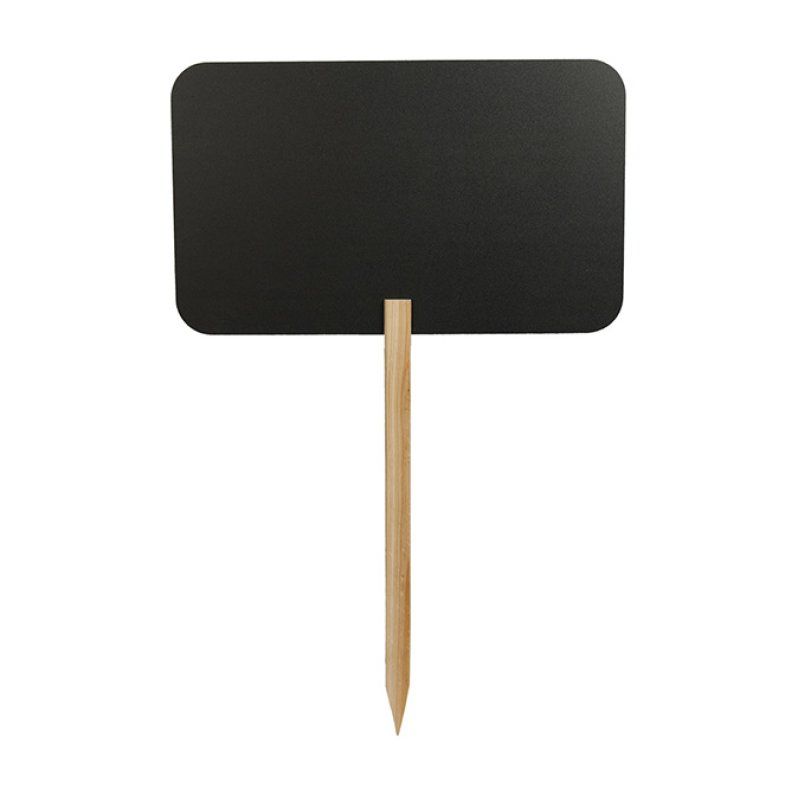 Securit FBS-RECTANGLE tableau à craie et accessoires Noir Mélamine, Bois de pin, Résine, Acier