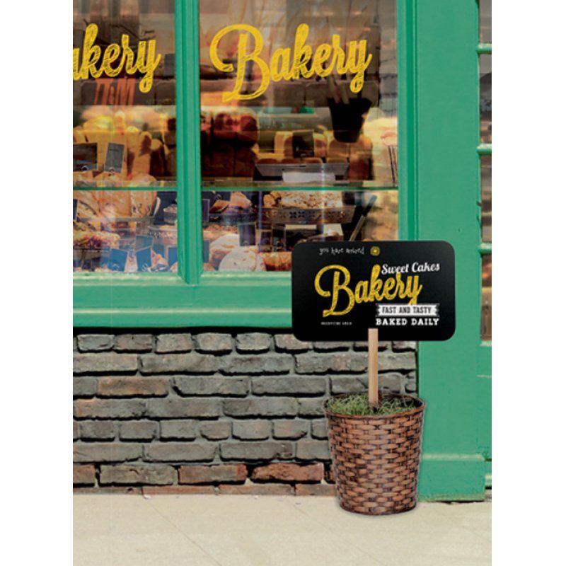 Securit FBS-RECTANGLE chalk board Black Melamine, Pinewood, Resin, Steel