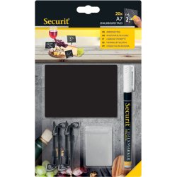 Securit Ardoise A7, noir, kit de 20
