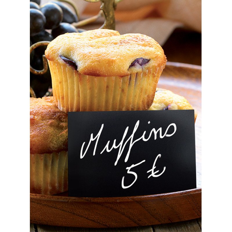 Securit Ardoise A8, noir, kit de 20