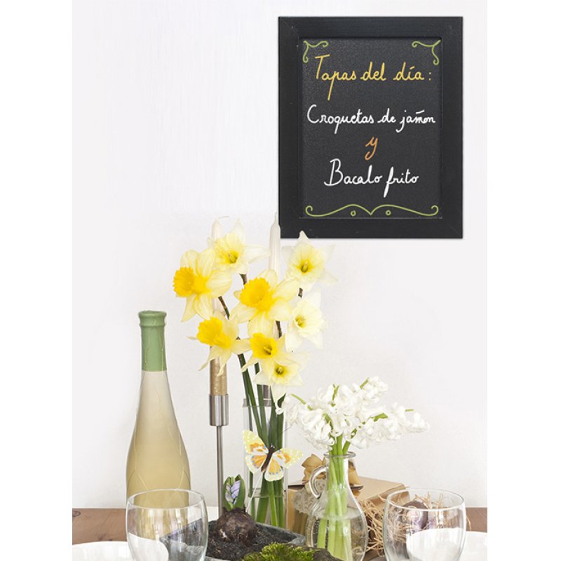 Securit WBW-BL-30-40 chalk board Black Wood