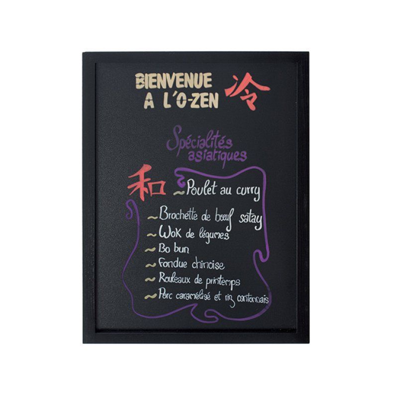 Securit WBW-BL-40-60 chalk board Black Wood