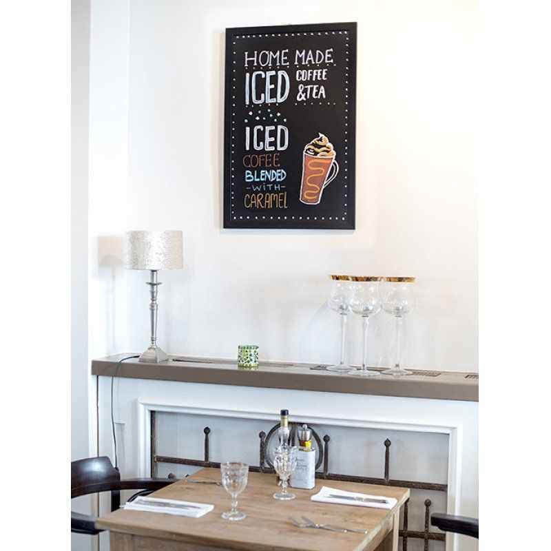 Securit WBW-BL-40-60 chalk board Black Wood