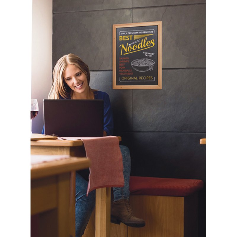 Securit WBW-TE-30-40 chalk board Black Wood