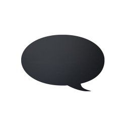 Securit Bubble chalk board Black Resin, Velcro, Wood