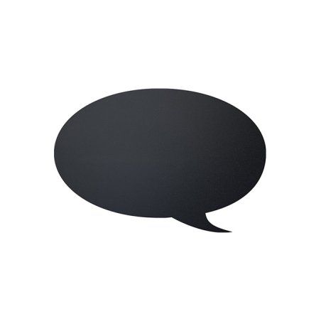 Securit Bubble chalk board Black Resin, Velcro, Wood