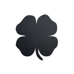 Securit FB-FOURLEAF tableau à craie et accessoires Noir Mélamine, Résine, Velcro