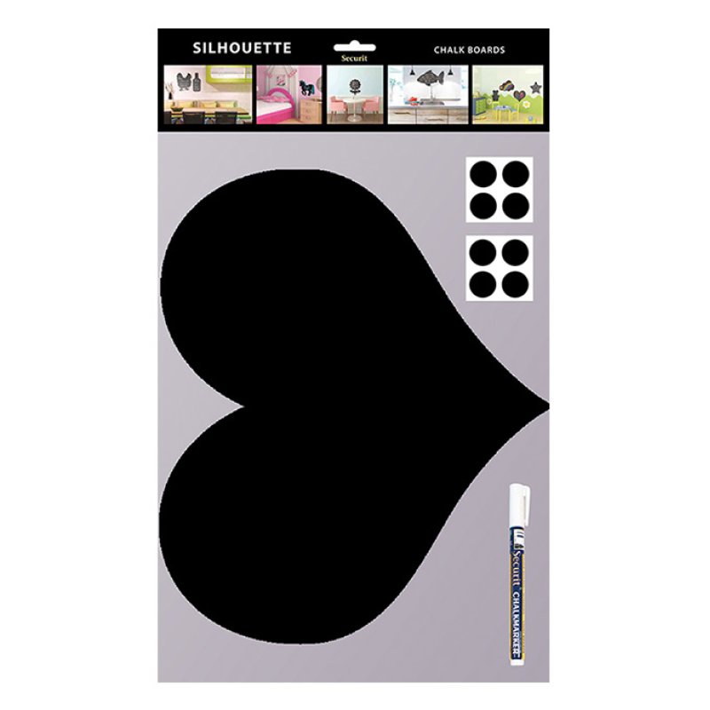 Securit Ardoise murale SILHOUETTE "Coeur"