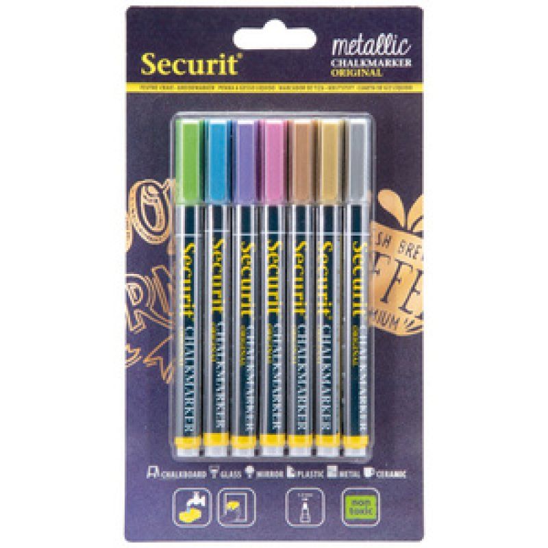 Securit Feutre-craie ORIGINAL SMALL, set de 7