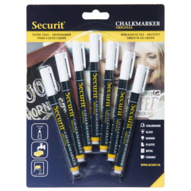 Securit Feutre-craie ORIGINAL SMALL, set de 7