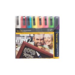 Securit SMA510-V8 marqueur à craie liquie Ciseau Bleu, Marron, Vert, Gris, Bleu clair, Orange, Rose, Rouge, Violet,