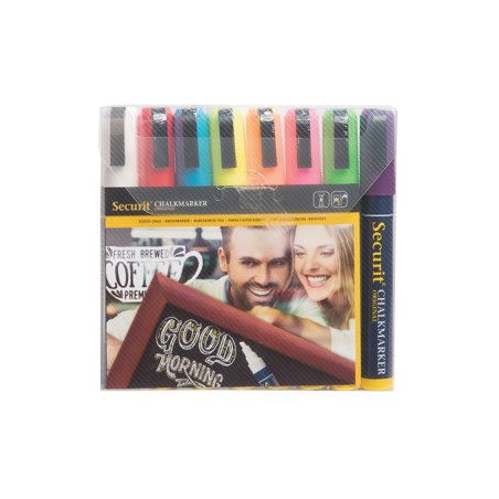 Securit SMA510-V8 chalk marker Chisel Blue, Brown, Green, Grey, Light Blue, Orange, Pink, Red, Violet, White, Yellow 8