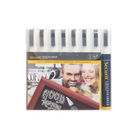 Securit SMA510-V8-WT chalk marker Chisel White 8 pc(s)