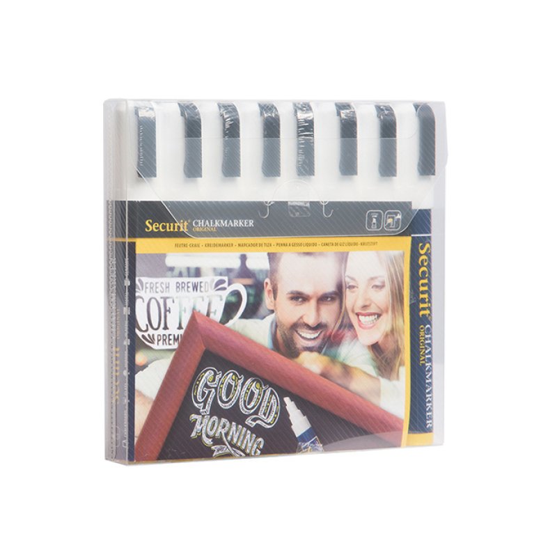 Securit SMA510-V8-WT chalk marker Chisel White 8 pc(s)