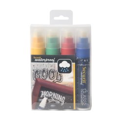Securit SMA820-V4 marqueur à craie liquie Bloc Bleu, Vert, Rouge, Jaune 4 pièce(s)