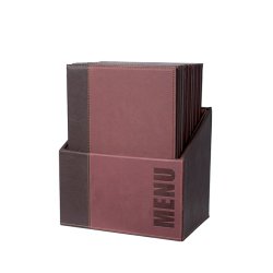 Securit Protège-menus TRENDY, A4, boîte de 20, bordeaux