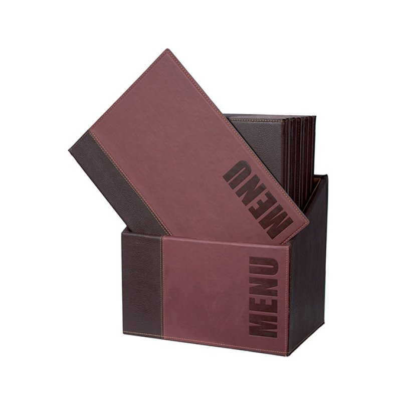 Securit Protège-menus TRENDY, A4, boîte de 20, bordeaux