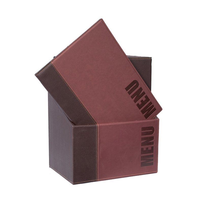 Securit Protège-menus TRENDY, A4, boîte de 20, bordeaux