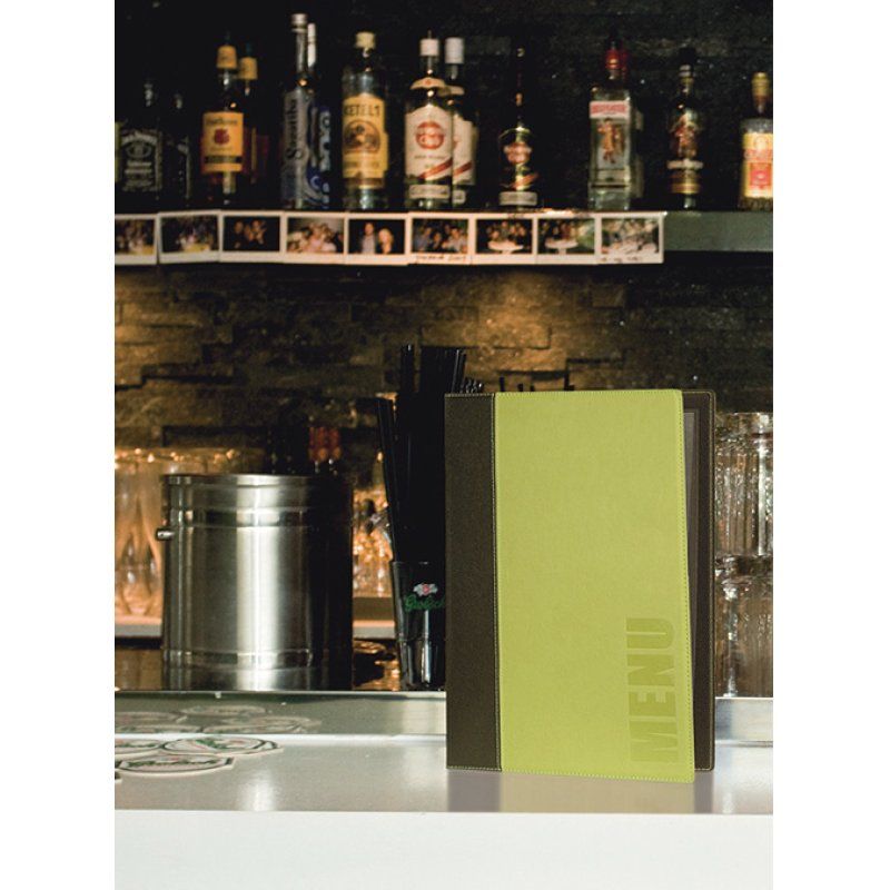 Securit MC-TRA4-GR A4 Cuir, Plastique PU, Plastique Vert 1 pièce(s)