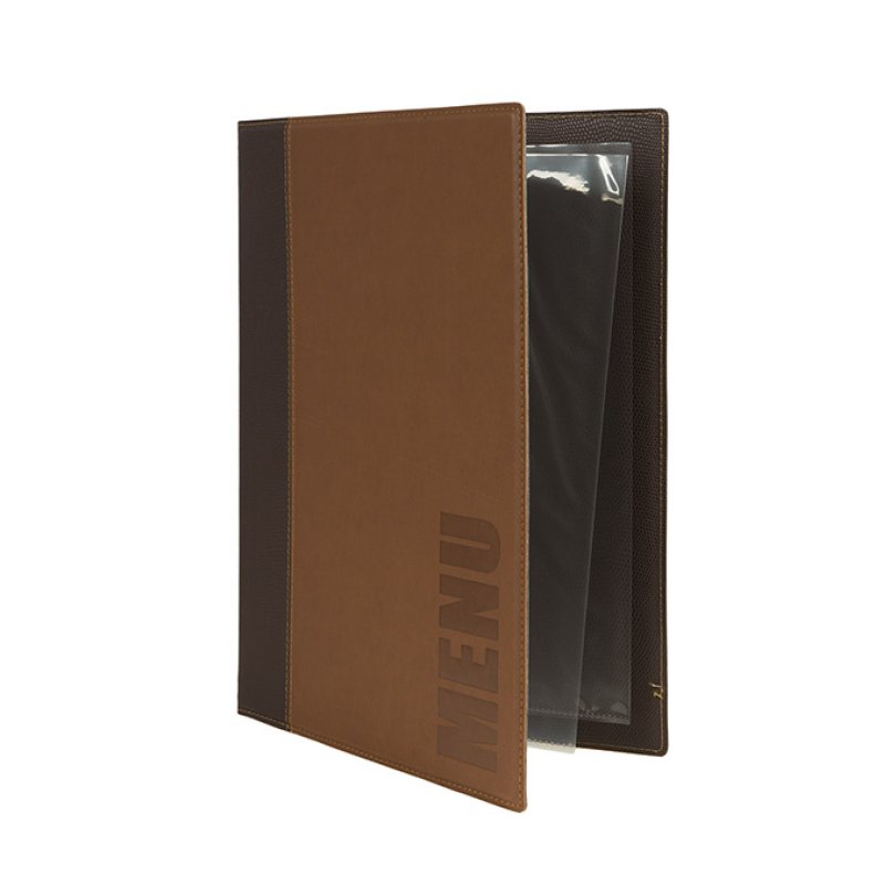 Securit MC-TRA4-LB A4 Cuir, Plastique PU, Plastique Marron 1 pièce(s)