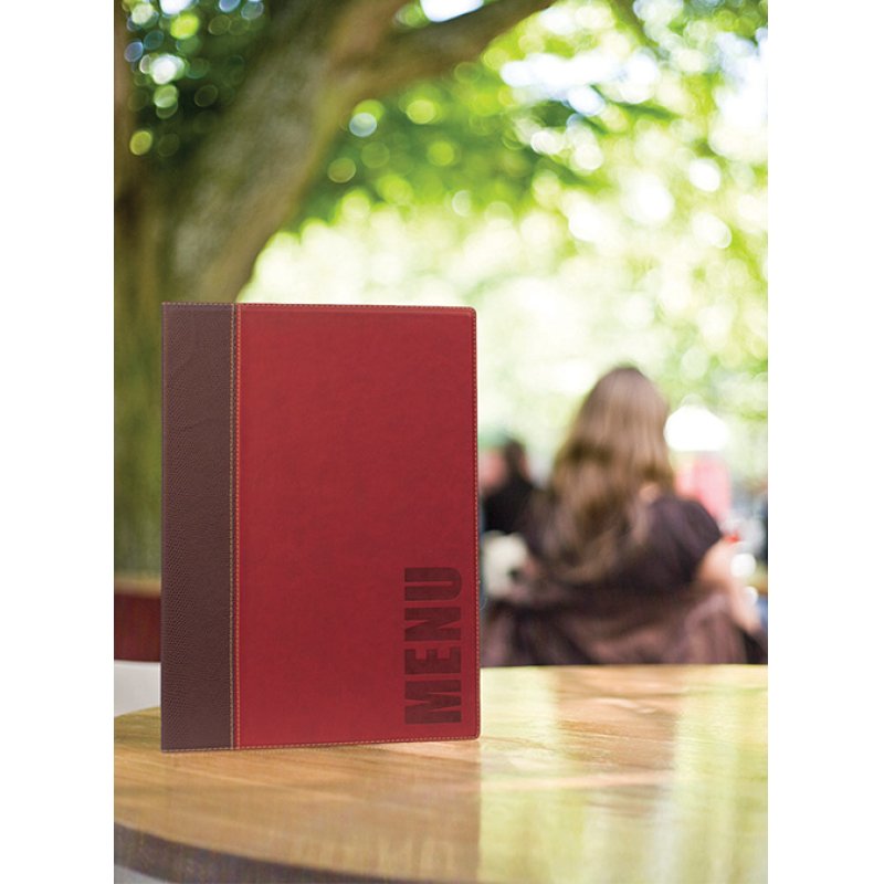 Securit Protège-menus TRENDY, A4, bordeaux