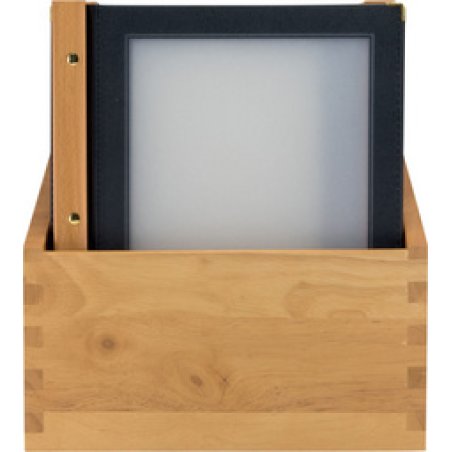 Securit Inserts pour protège-menus WOOD, noir