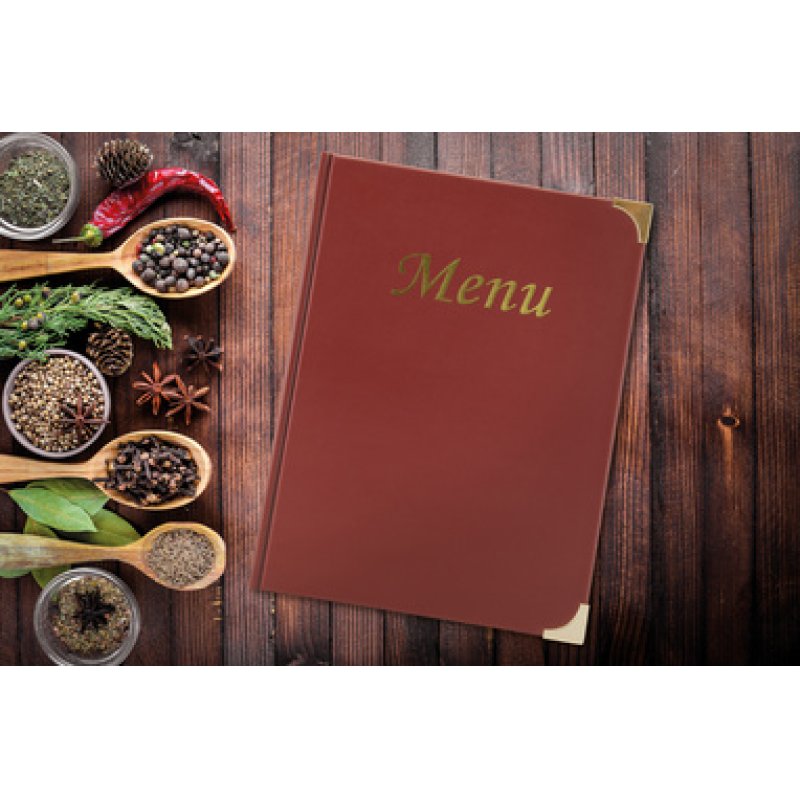 Securit Protège-menus BASIC, A4, bordeaux