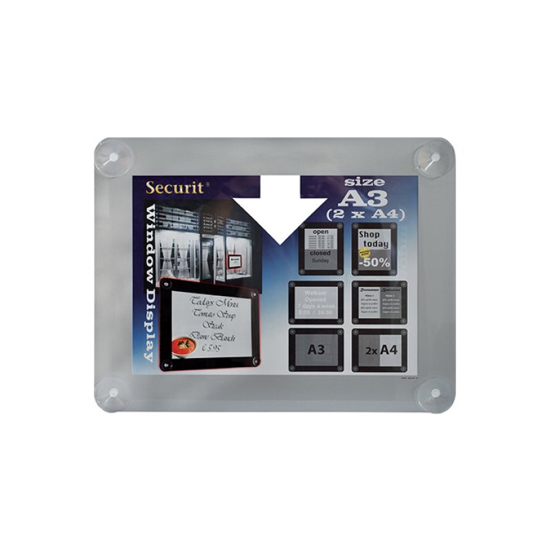 Securit PFW-A3-GY Tableau blanc Plastique