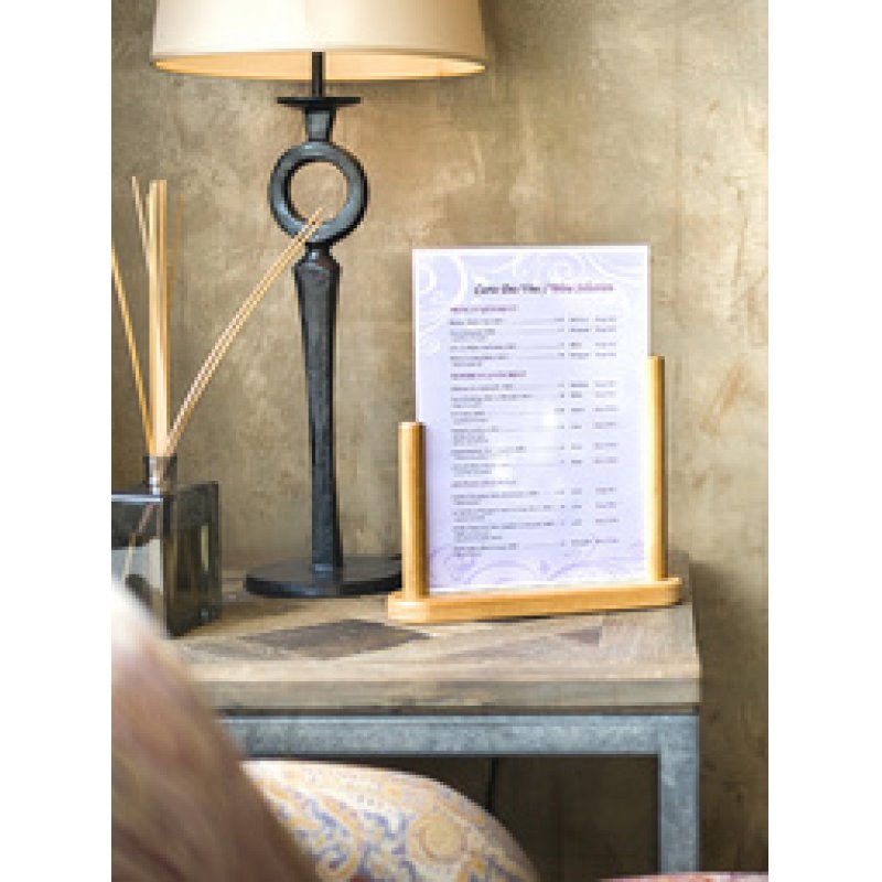 Securit Porte-visuel TABLE, acrylique, A4, teck