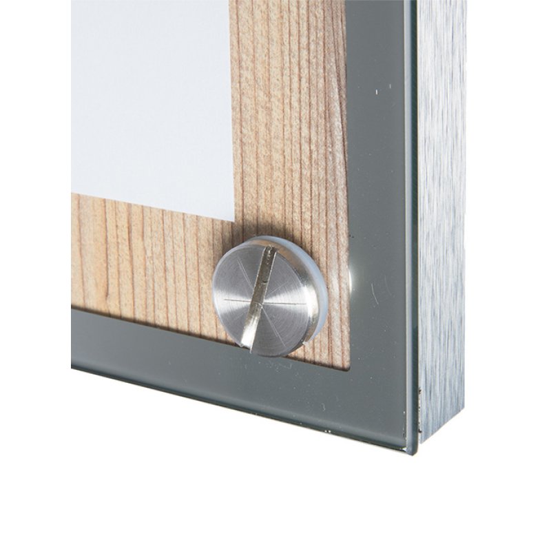Securit MCS-A4-OAK Information stand Glass, Plastic, Stainless steel, Wood Satin steel, Wood