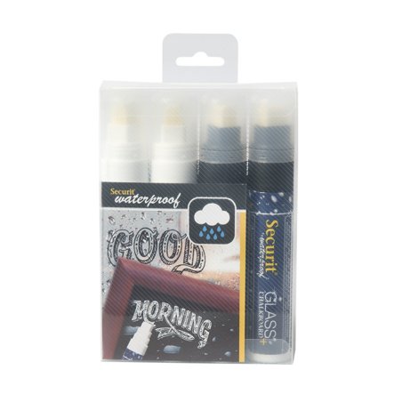 Securit SMA820-V4-BW chalk marker Block Black, White 4 pc(s)