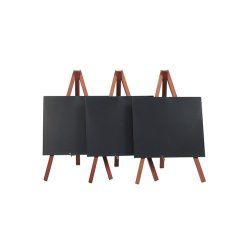 Securit MNI-M-KR-3 tableau à craie et accessoires Acajou Mélamine, Métal, Résine, Bois