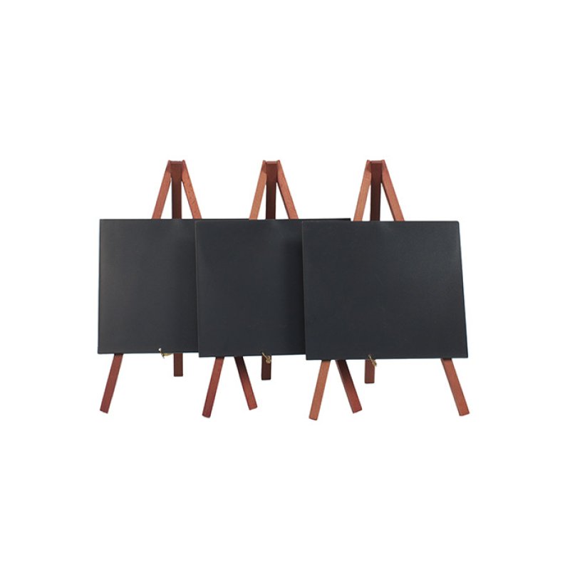 Securit Ardoise de table MINI avec trépied, acajou