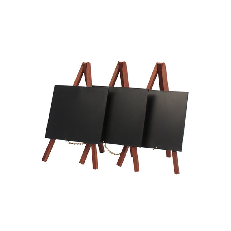 Securit MNI-M-KR-3 tableau à craie et accessoires Acajou Mélamine, Métal, Résine, Bois