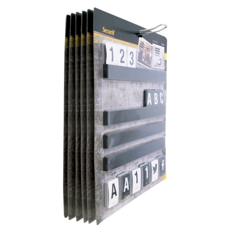 Securit Etagère lettres LETTER SHELF, bois noir