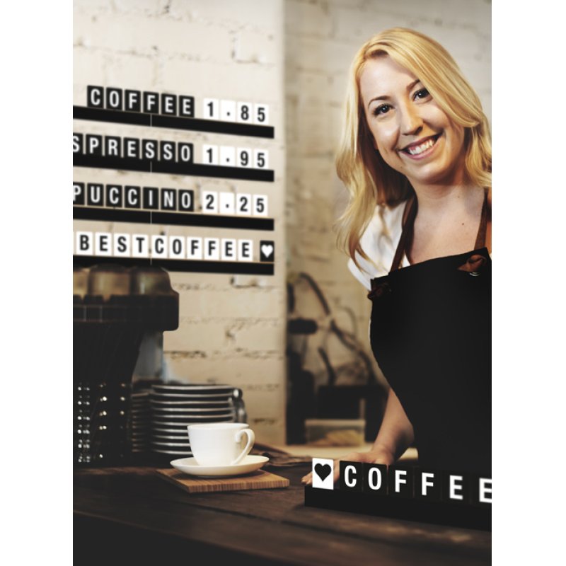 Securit LES-BL-100 panneau de lettres Noir