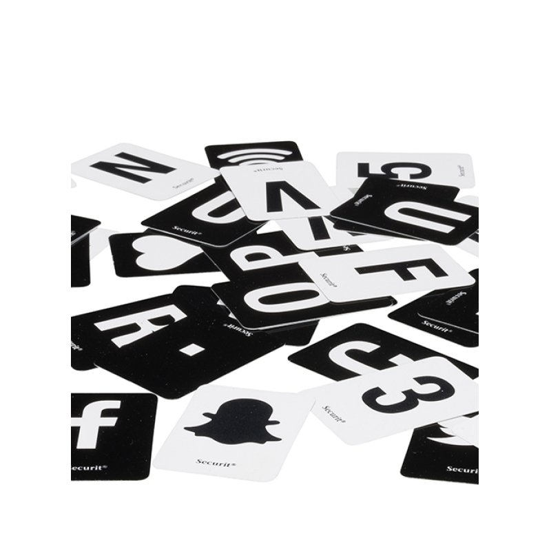 Securit LES-BL-100 panneau de lettres Noir