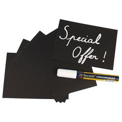 Securit Ardoise A8, blanc, kit de 20