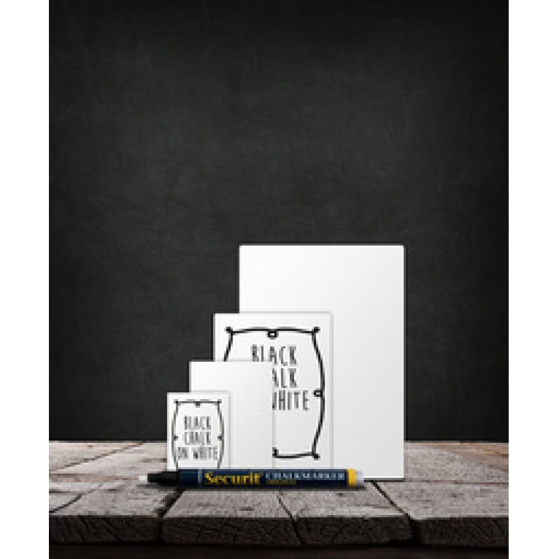 Securit Ardoise A8, blanc, kit de 20