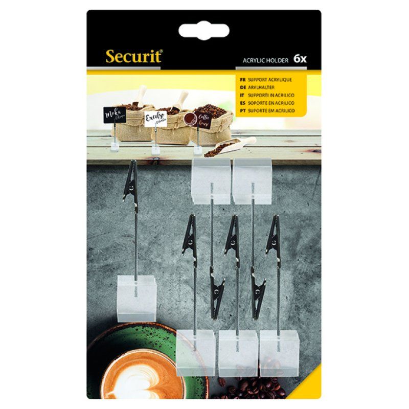 Securit TAG-HLD-AC porte étiquettes 6 pièce(s)