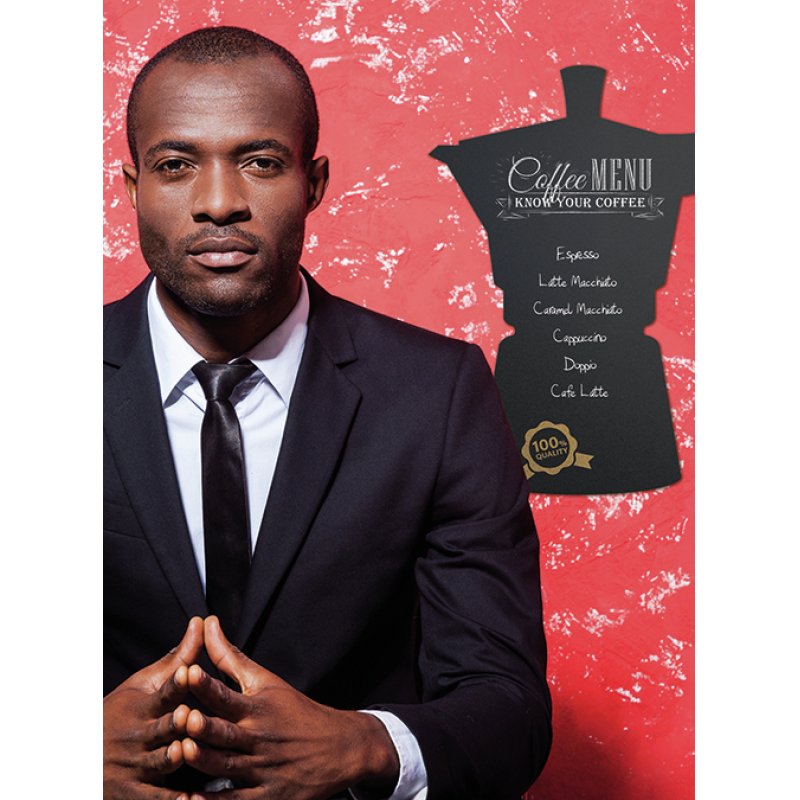 Securit FB-MOKA chalk board Black Melamine, Resin, Velcro