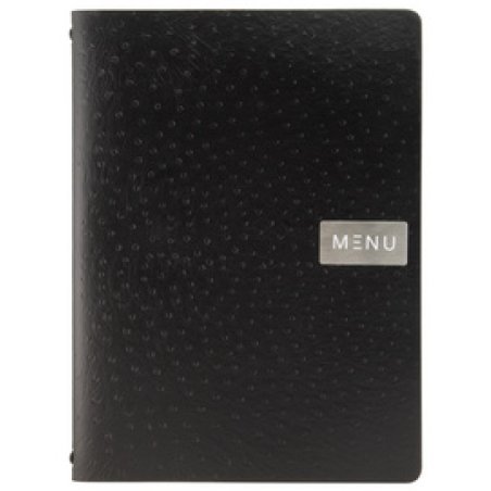 Securit Protège-menus EGO, A4, en cuir, noir