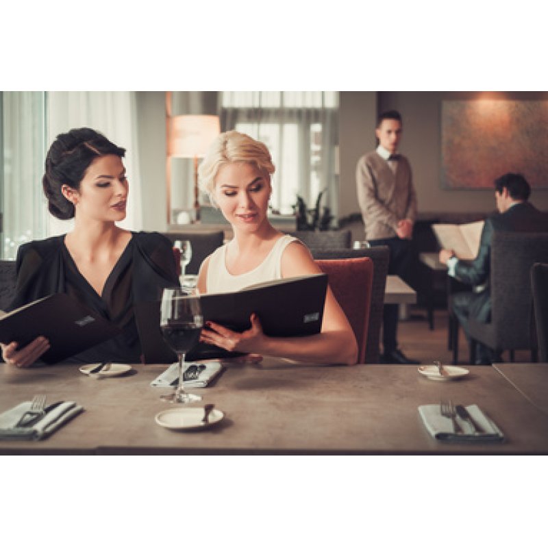 Securit Protège-menus ROYAL, A4, en cuir, noir