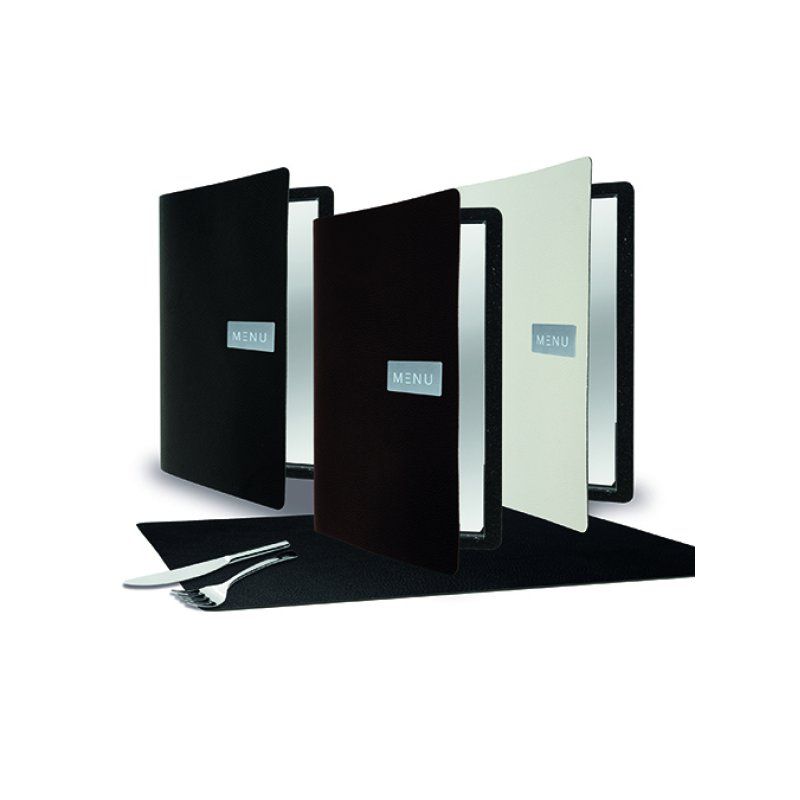 Securit MC-LRA4-RWBR A4 Leather, Metal Black 1 pc(s)