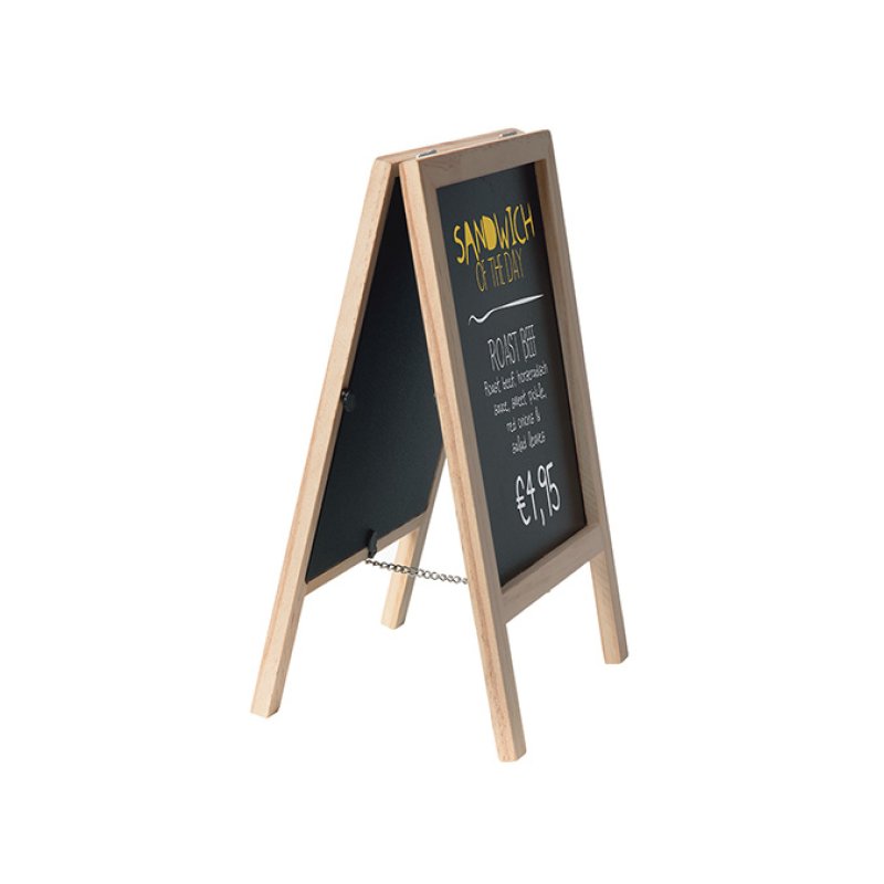 Securit Ardoise de table MINI avec trépied, hêtre