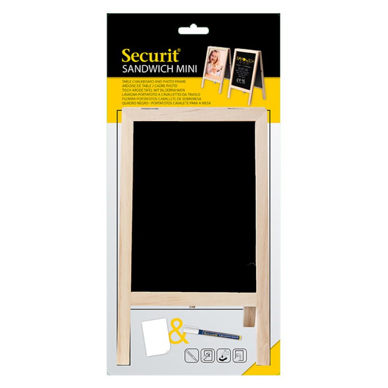 Securit SBS-B-MNI chalk board Black Melamine, Resin, Wood