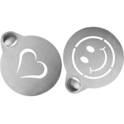 Securit Set de pochoirs à café, en acier inoxydable