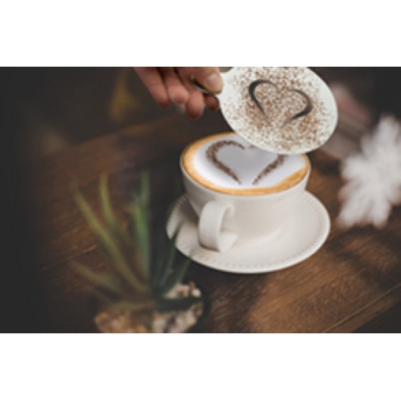 Securit Set de pochoirs à café, en acier inoxydable